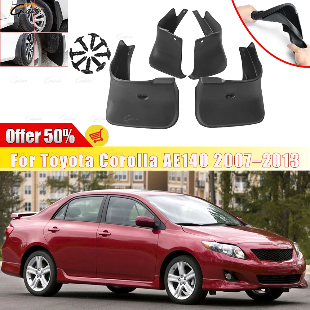 Fit For Toyota Corolla Altis E140 2007-2013 Front and rear fenders Car mudguard splash guard Automotive mudguard board