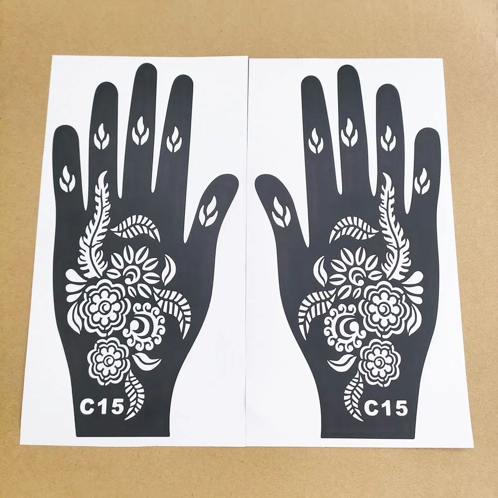 قوالب وشم قابلة لإعادة الاستخدام للجسم، استنسل وشم الحناء للنساء، أدوات وشم مؤقتة قابلة لإعادة الاستخدام