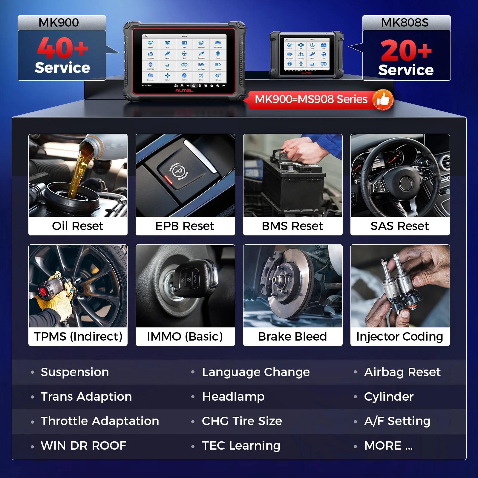 Autel MaxiCOM MK900 Diagnostic Tools CAN FD DoIP 8 Inch Bidirectional OBD2 Scanner 2024 Auto Diagnosis Upgrade of MX808S