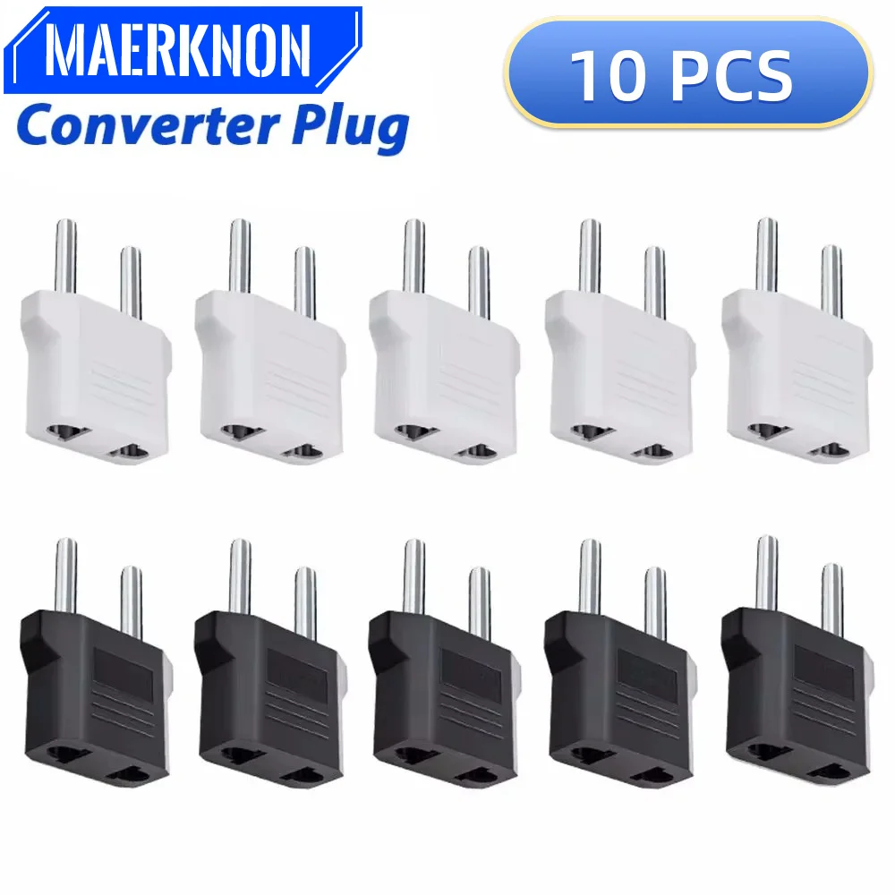 3/5/10szt Adapter wtyczki z USA na UE Adapter wtyczki UE Euro USA Ładowarka podróżna Adapter Elektryczny konwerter wtyczki UE Gniazdo zasilania Europa