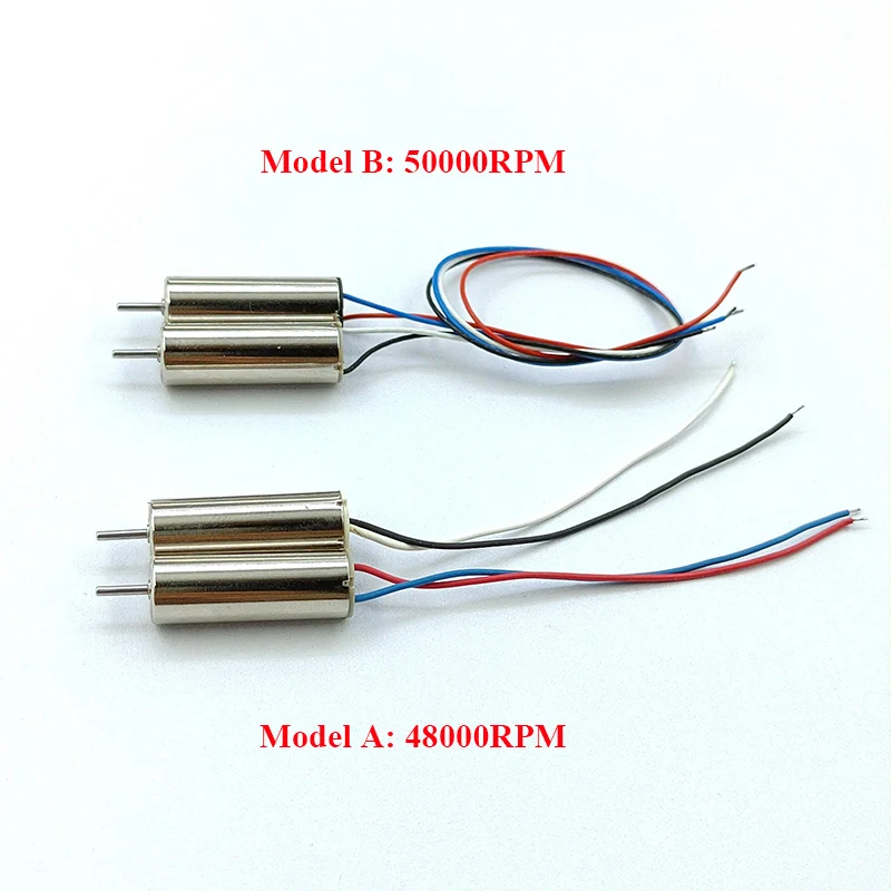 2PCS Mini 720 Coreless Motor DC 3.7V 48000RPM/50000RPM High Speed Hollow Cup Motor DIY RC Drone Toy Model