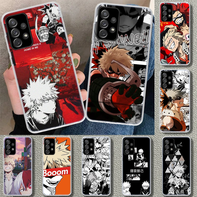 MHA Bakugou Katsuki Phone Case Cover for Samsung Galaxy A51 A71 A50 A70 A41 A31 A21S A40 A30S A20E A10 A11 A01 A6 A7 A8 A9 Coque