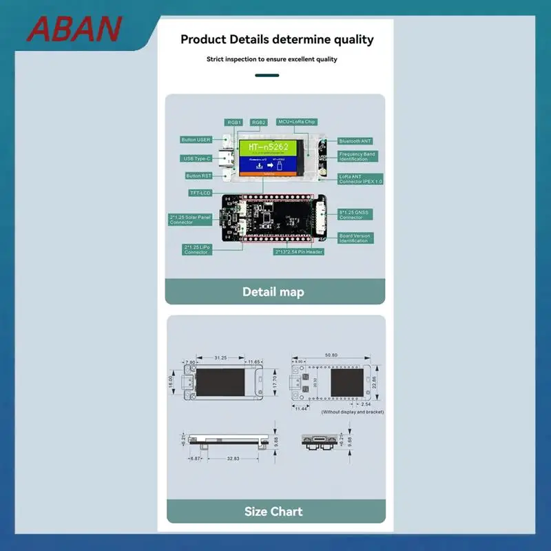 aban-t114-v2-meshtastic-tracker-nrf52840、sx1262、gps、lorawan、arduino-互換、低電力-ble-wifi-開発ボード-b