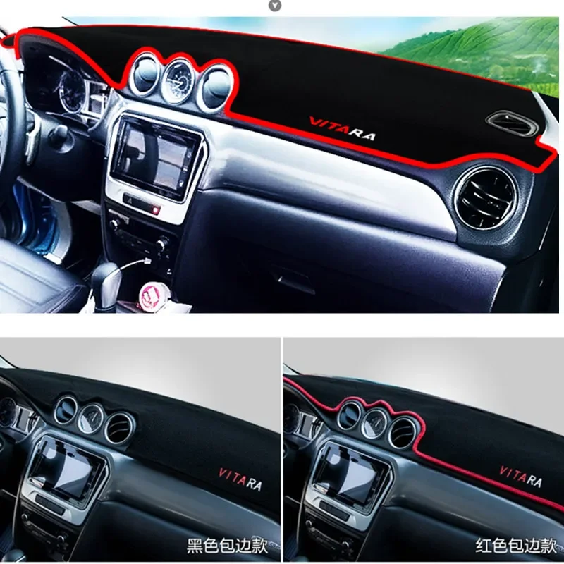 For Suzuki Vitara 4th 2015 2016 2017 2018 LHD Car Dashboard Cover Shading Mat Sun Shade Pad Carpet Interior Supplies Accessories