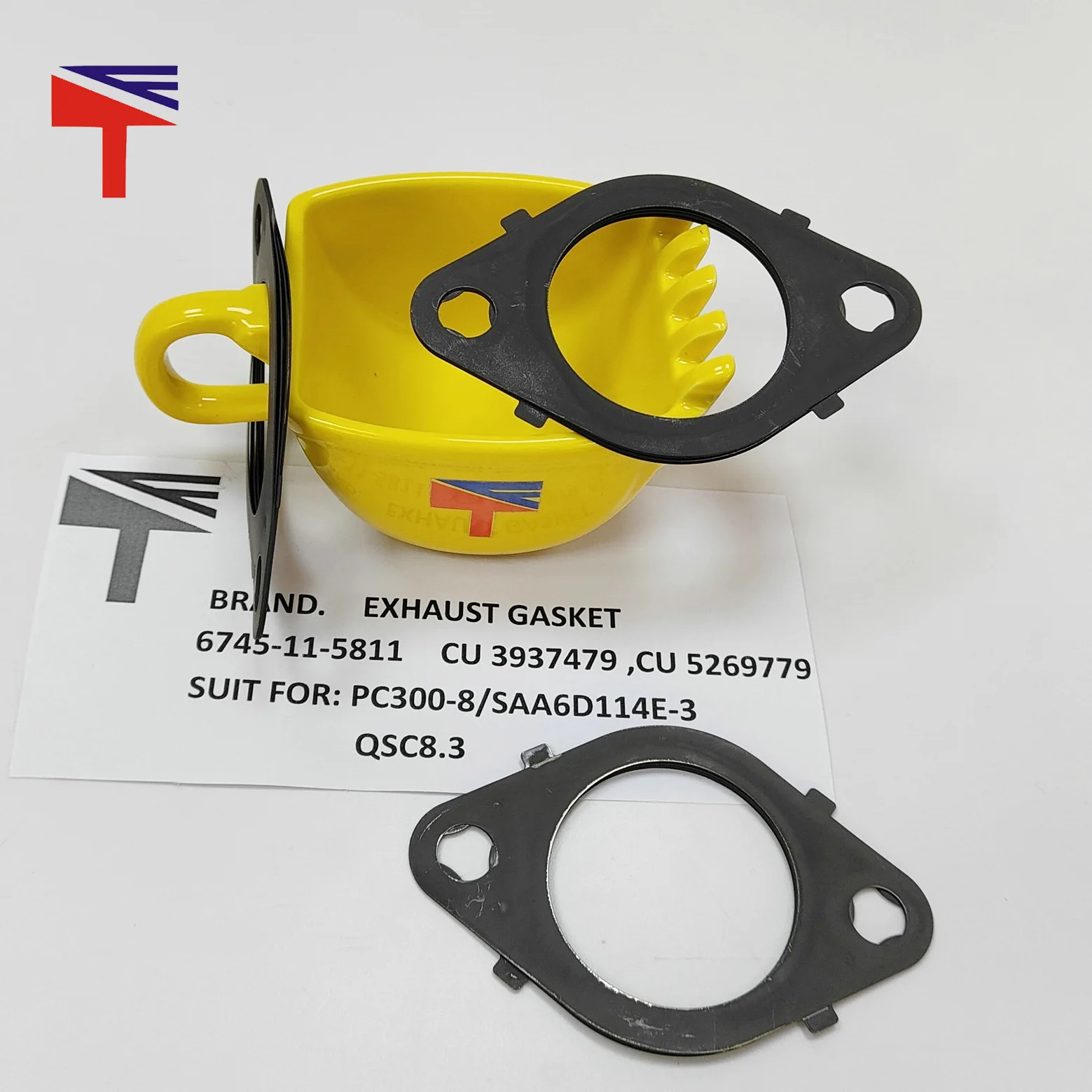 

5Pcs exhaust pipe gasket 6745-11-5811 suitable for construction machinery SAA6D114E-3 engine parts