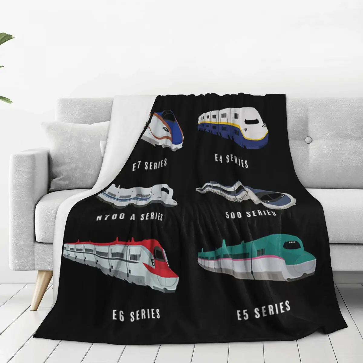 Japanese Shinkansen Bullet Trains Blanket Flannel Portable Sofa Throw Blankets For Couch Bedding Travel Throws Bedspread Quilt