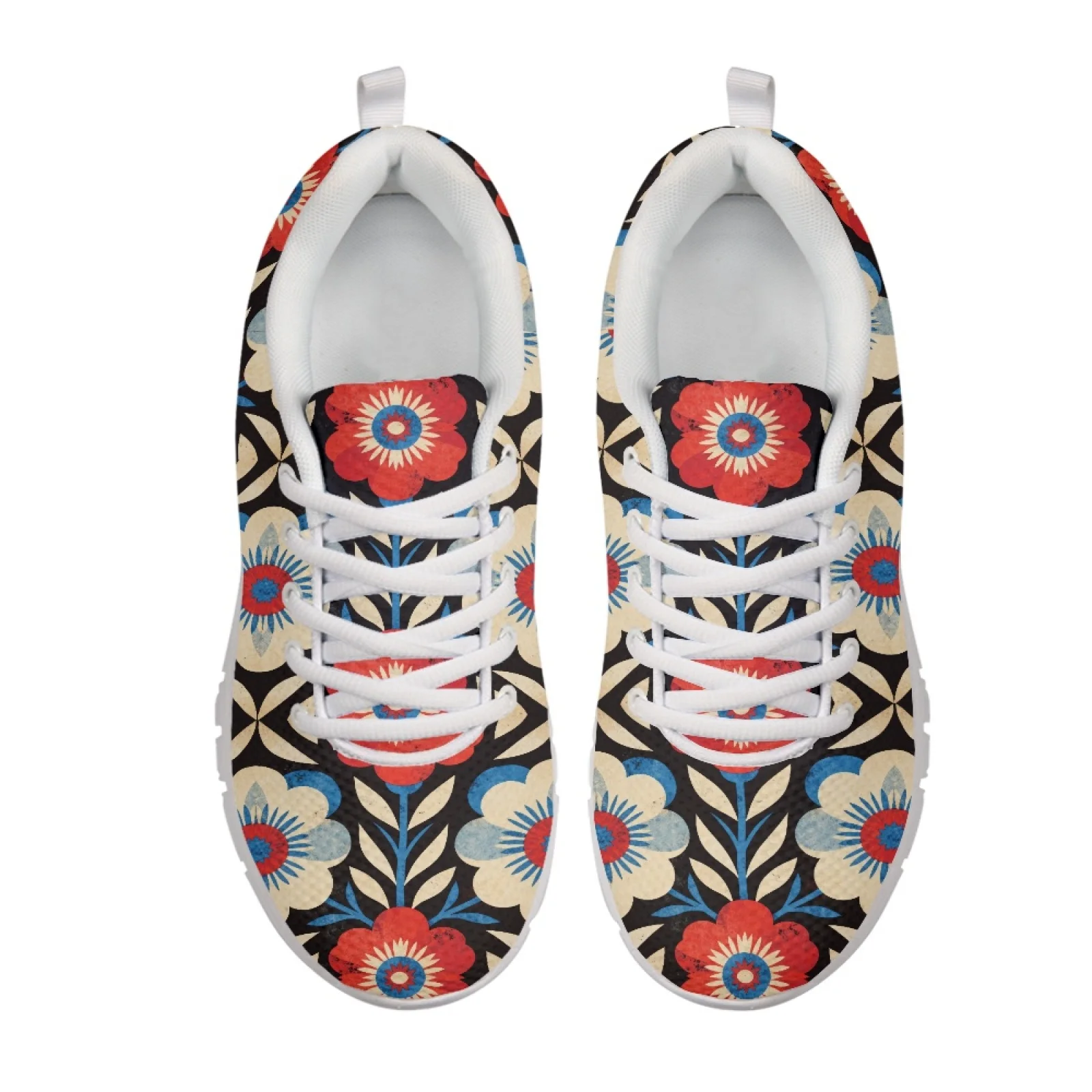 Coloranimal Flowers Pattern Fashion 2026 Cushion Sports Tennis Shoes for Men Mesh & EVA Sole Athletic Footwear Sports Trainers