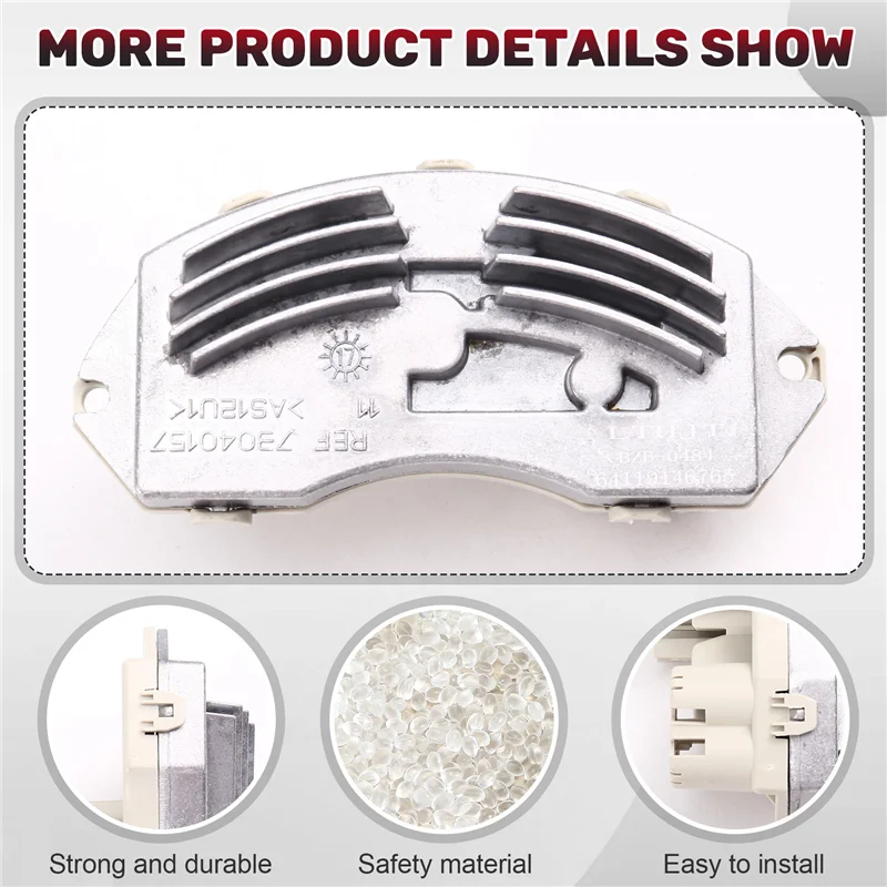 

64119146765 Резистор двигателя вентилятора автомобиля для BMW X1 X3 X4 X5 X6 Z4 325I 335I 2006-2018 6411-9146-765