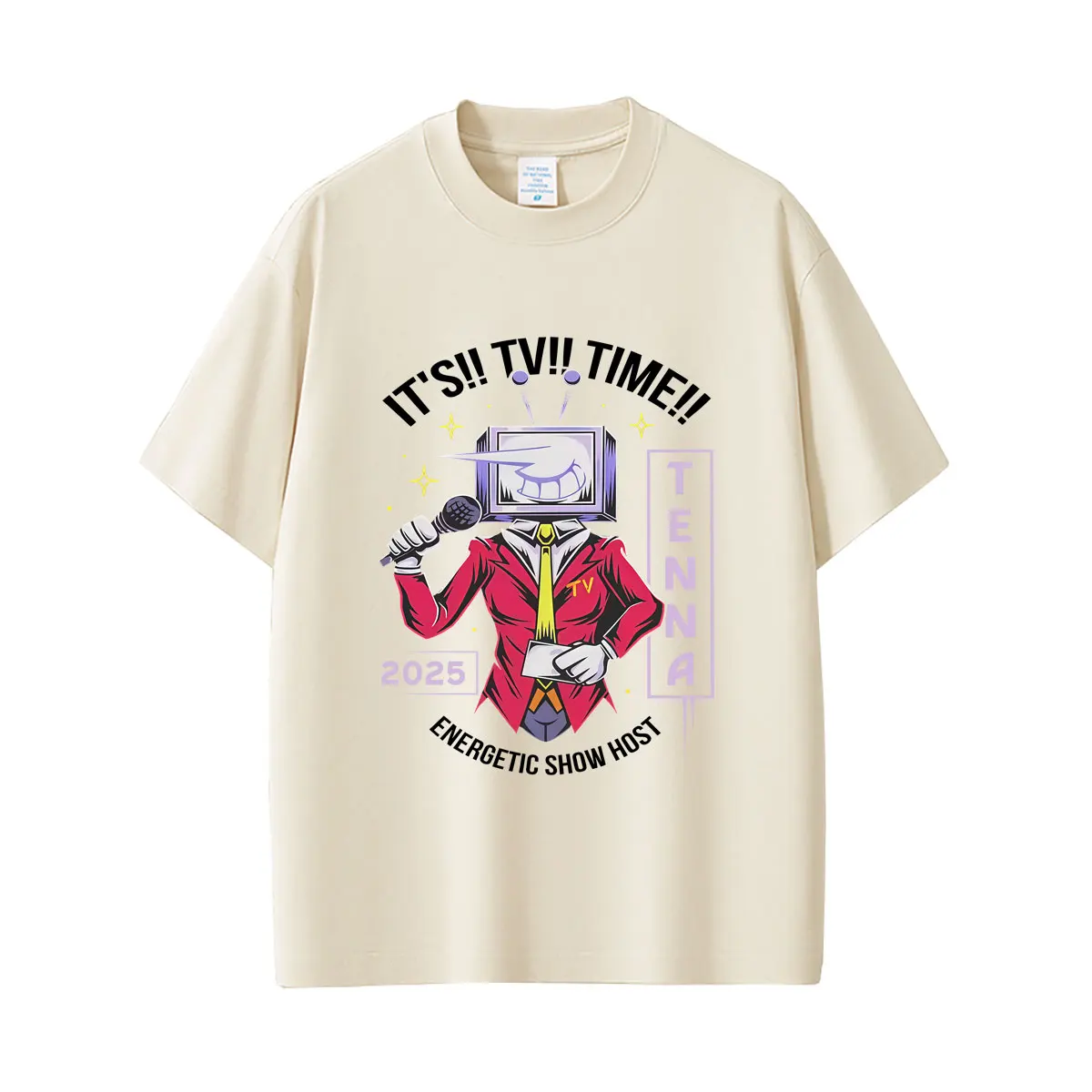 

Game Deltarune Tenna It's TV Time Energetic Show Host Funny Meme T-shirt Summer Men Women Casual Humor Harajuku T Shirts Tops
