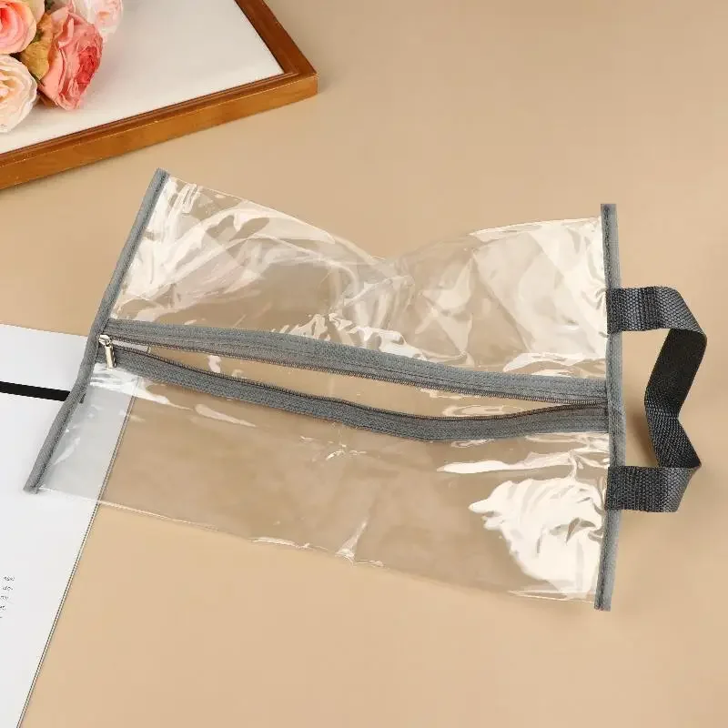 Portable Storage Bag Clear Wide Opening Design Durable Travel Organizer For Shoes Clothes Space-Saving Essential