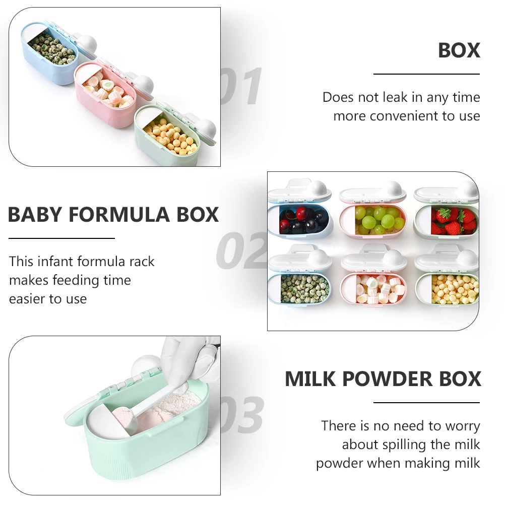 

Portable Baby Formula Holder 1 Leakproof Travel Container For Newborn Powdered Food Dispenser Storage Box Snack Cup