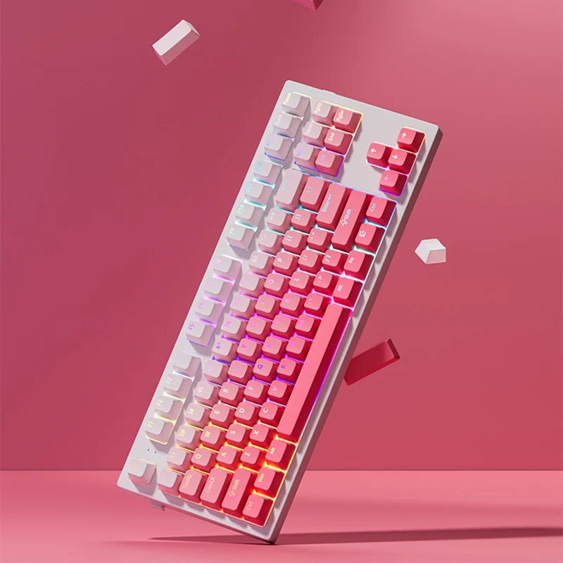 RGB-achtergrondverlichting Strawberry Top PrintKeycaps 130 toetsen OEM-profiel Shine Through PBT Double Shot Keycaps voor MX-schakelaars Toetsenborden