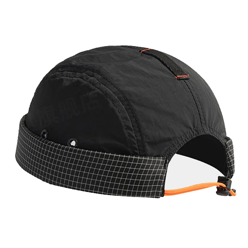 Waterproof Docker Cap Without Visor Fast Dry Brimless Caps Solid Color Anti-UV Beanie Hat Adjustable Hats For Men Women
