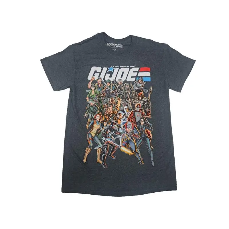 تي شيرت G I Joe American Hero Cast Of Characters Hasbro للرجال مقاس صغير