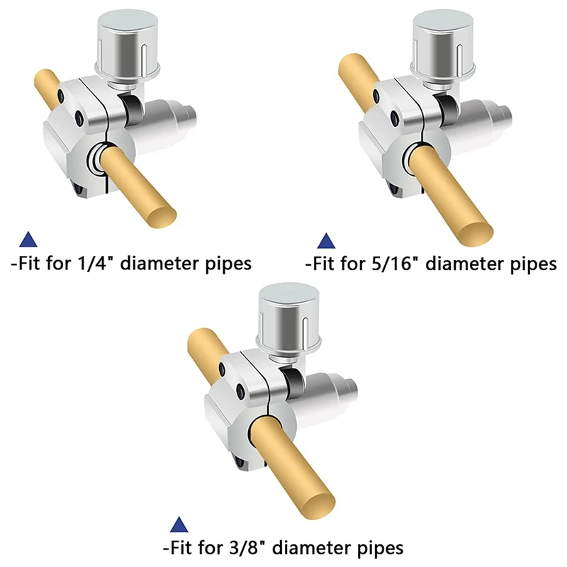 Piercing Valve Line Tap Valve Compatible With 1/4, 5/16, 3/8Inch Outside Diameter Pipes,1/4 SAE Service Access Valve