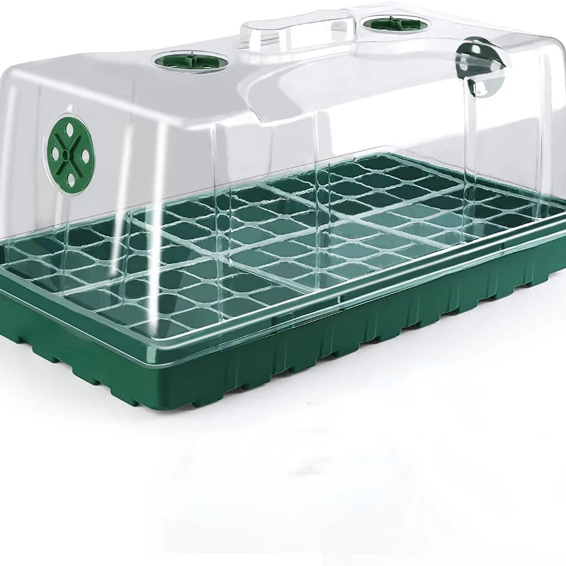 Seed Starter Tray Mini Propagator 40 Cell Tray Plant Plastic Tray With Lids