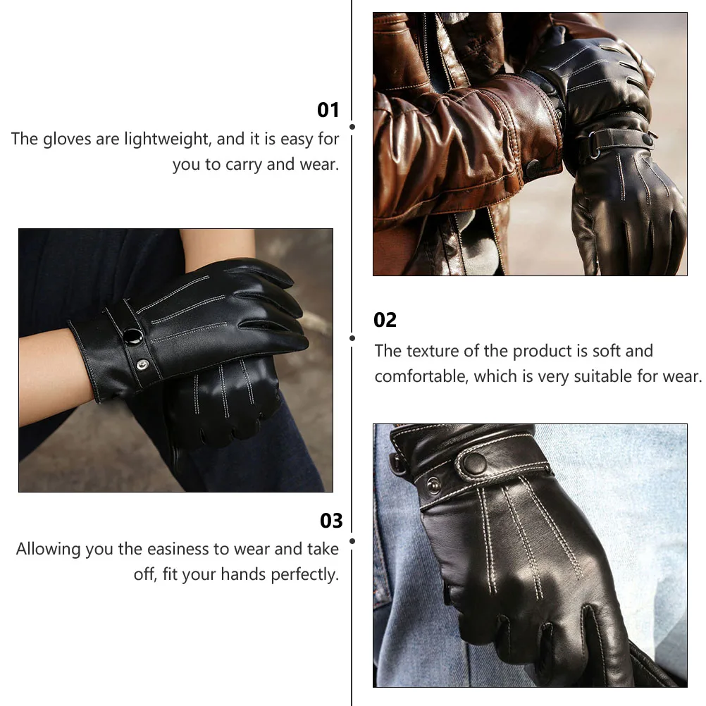 

Men Cycling Riding Cycling for Winter Outdoor Travel Riding Pu For Men Camp Gloves Men's Gloves