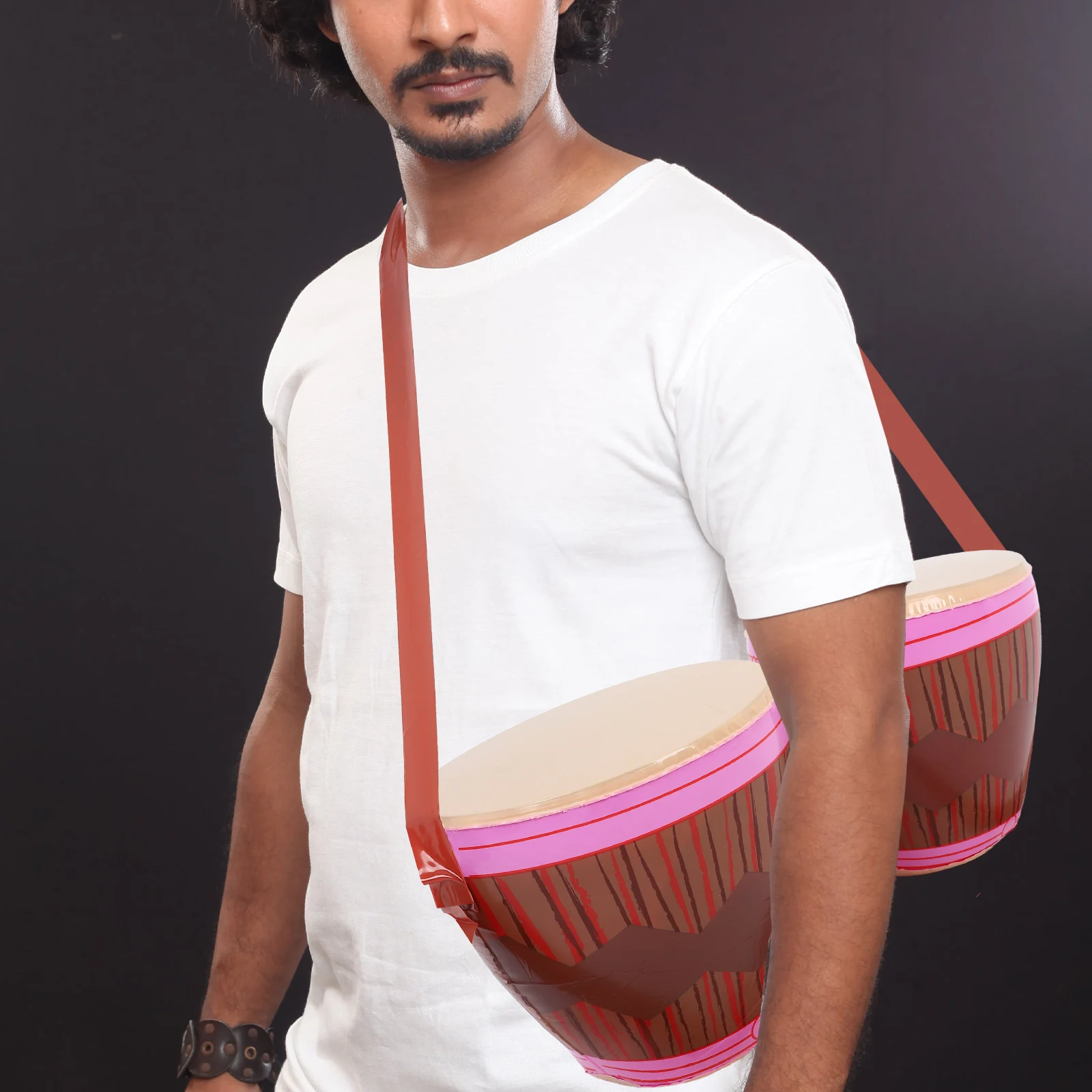 

Inflatable Waist Drum Instrument for Kids Music Ansai Prop Pvc Musical Instruments Carnival Accessories Child Toy