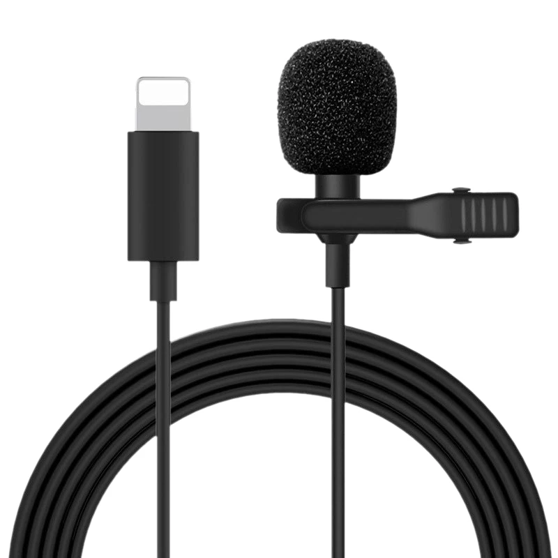 Professional Lavalier Lapel Microphone With Clip For Iphone/Recording/Interview/Video Conference/Voice Dictation