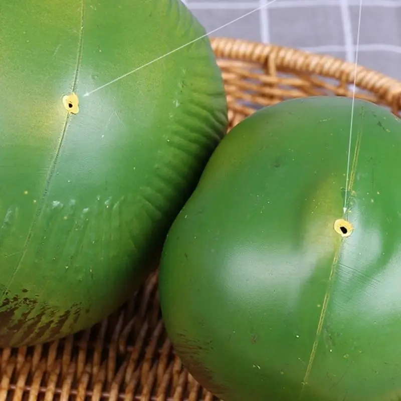 

E8BD Authentic Looking ImitatedCoconuts Durable Plastic Coconuts Replicas with Realistic Detail for Garden Ornament