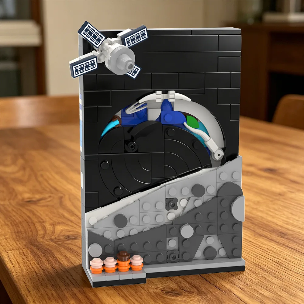 The Birth of Earth Earthset Postcard Building Blocks Model Space Rocket Earth's Surface Assembly Toys DIY Birthday Gifts