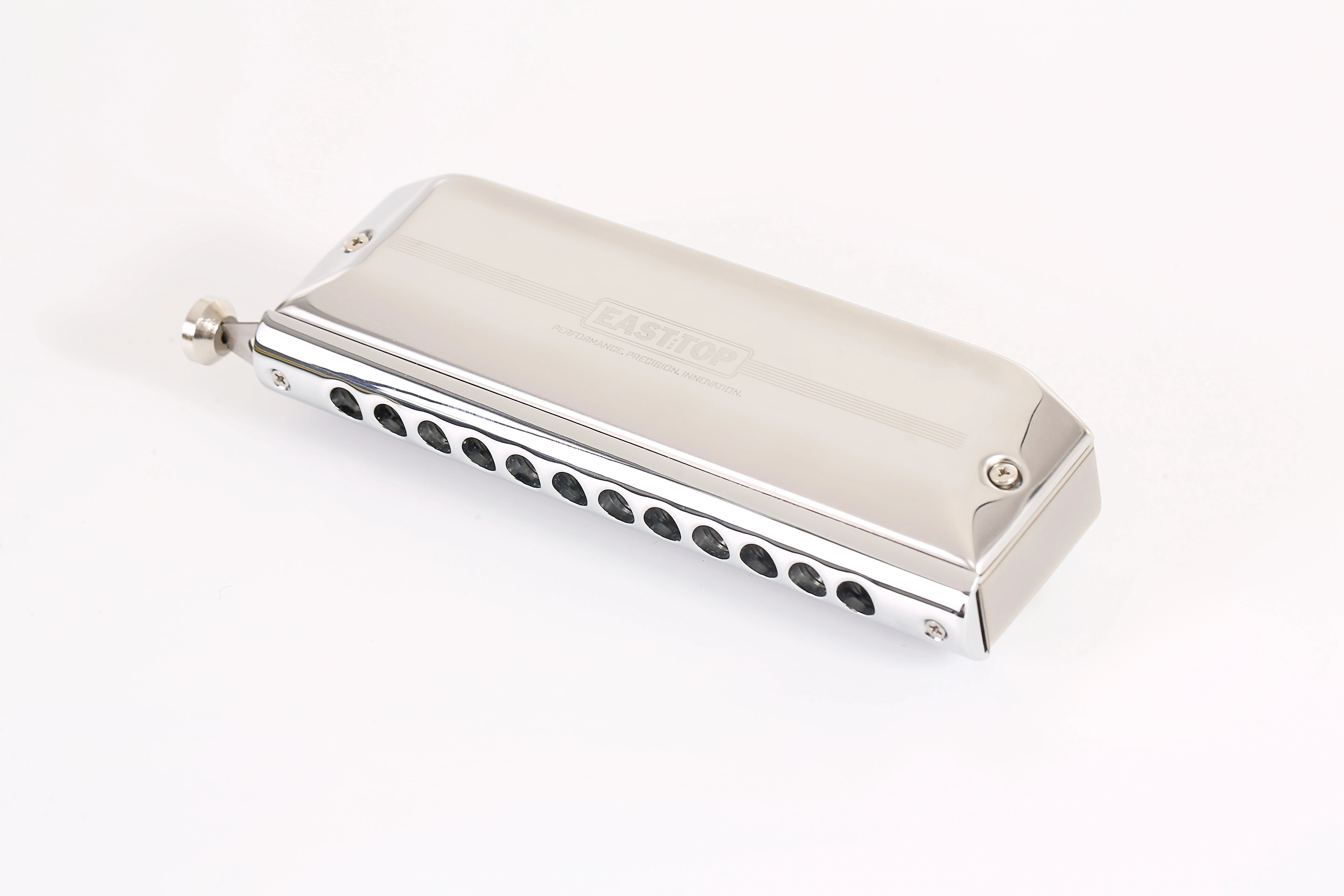 East Top Professional Style 48-Tone 12-Hole Mouth Organ New Chromatic Titanium Comb Harmonica Gift for Players