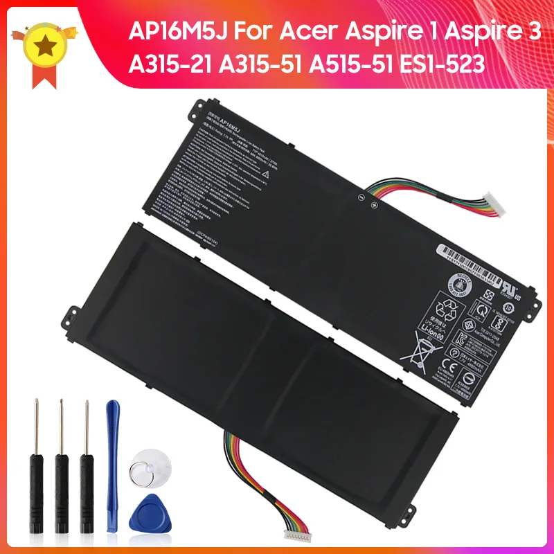 AP16M5J Replacement Battery For Acer Aspire 1 Aspire 3 A315-21, A315-51 A515-51 ES1-523 High Quality Batteries With Tool
