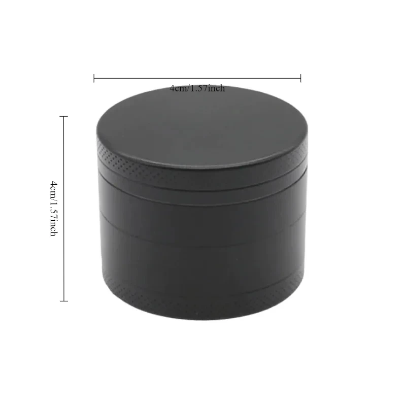 1pc 40mm 4-layer Zinc Alloy Hand Movement Tobacco Grinder Herb Grinder Spice Crusher Kitchen Supplies Spice Jars