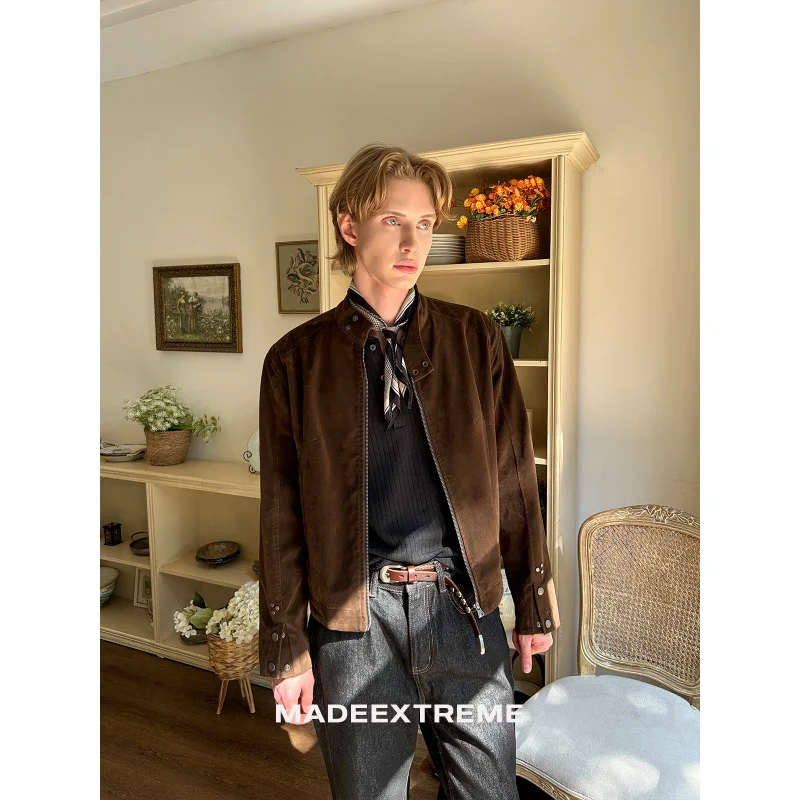 

Мужская одежда EME, осень 25, новая современная бархатная куртка в стиле ретро, высококачественная куртка Harrington Old Money, пальто Vibe