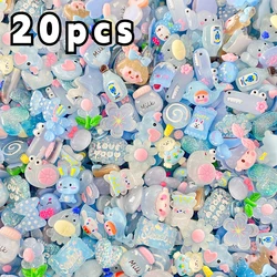 20pcs Mixed Kit Resin Mini Flat Cabochons 3D Embellishment Couleur Apple Hand Diy Hairpin Doll Accessories Home Decor Decoration