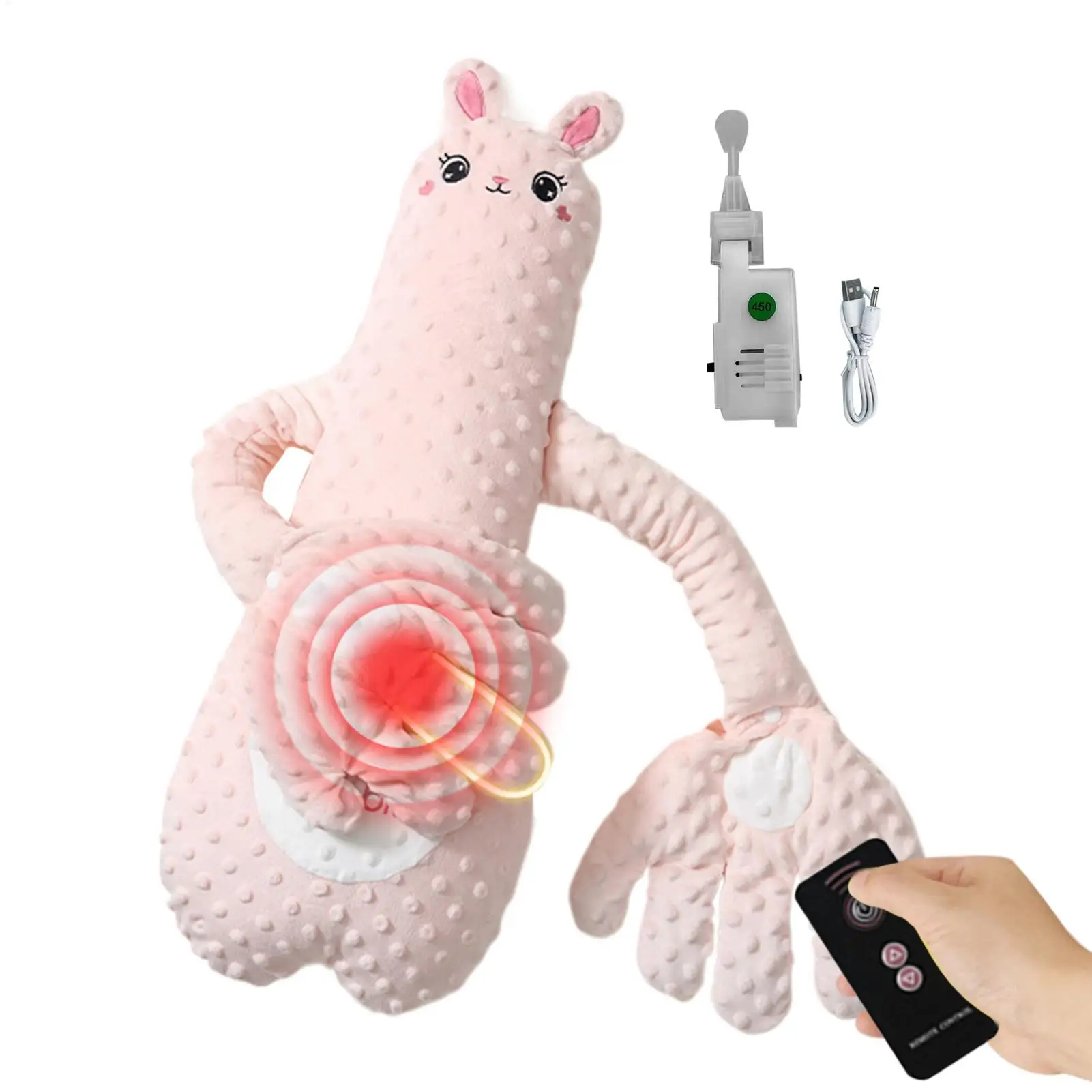 Chupetes para dormir para bebé con 3 modos ajustables, cojín interactivo con forma de animal relleno, compañero acogedor para guardería