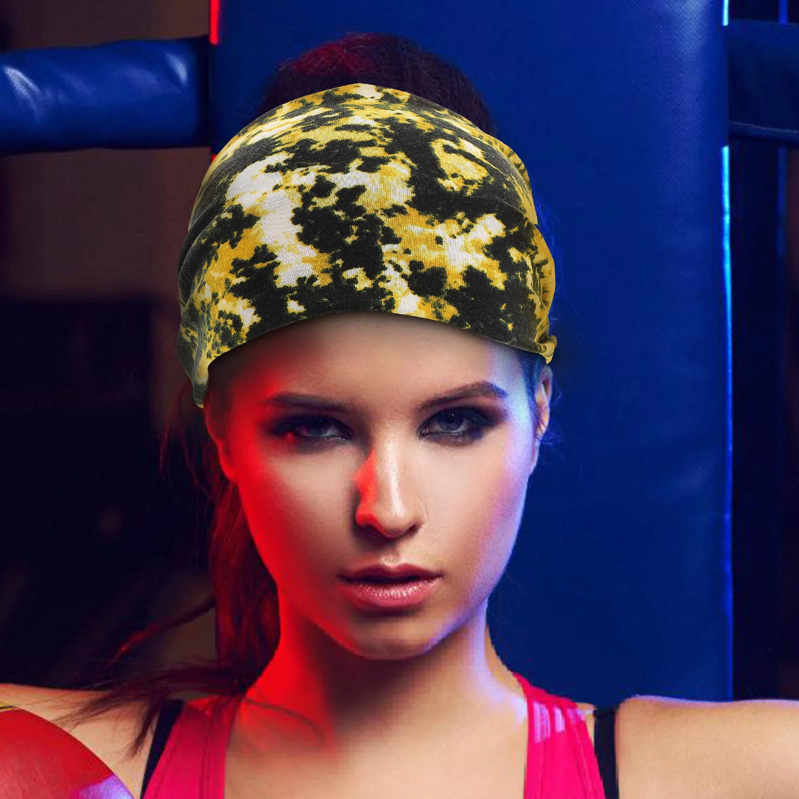 

2pcs Workout Headbands For Women Elastic Non Slip Yoga Sweatbands Sport Head Tie Sweat Headband Fashion Tie Dye Athletic Hair