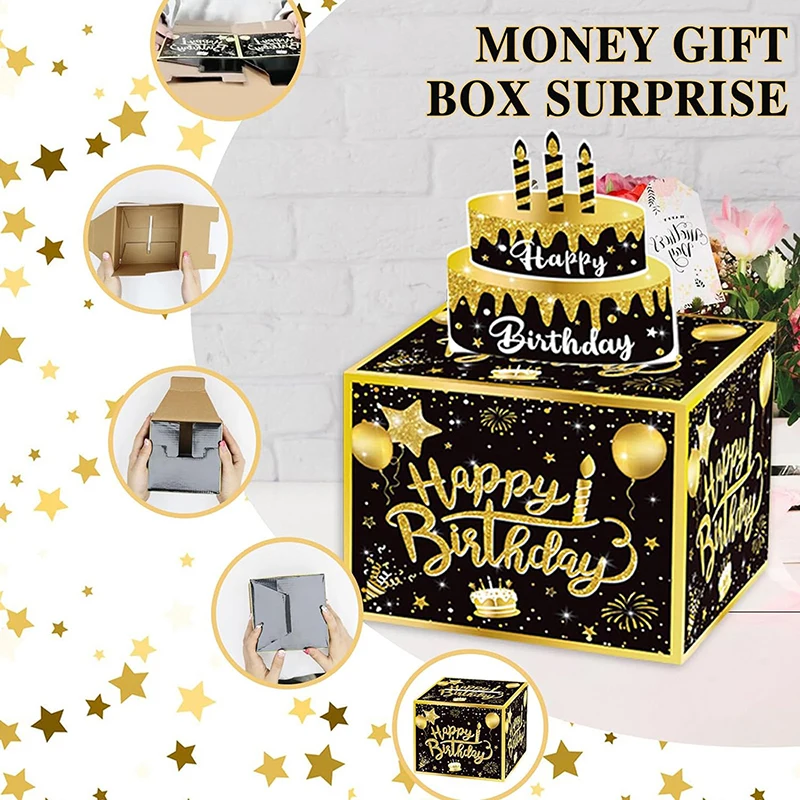 Money Pull Box Birthday Money Gift Case Birthday Surprise Money Box Cash Pull Gift Box Birthday Money Pull Box For Cash Gift