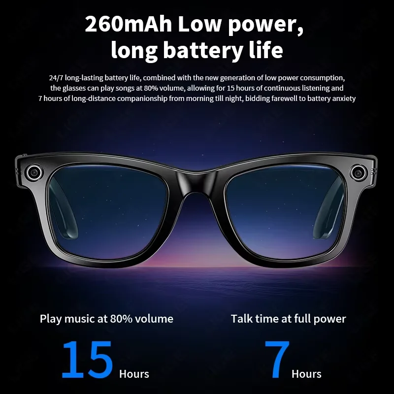 Camera Glasses Smart Video Recording AI Conversation Smart Bluetooth Headset Call Music for S27 S24 Ultra s23 Plus