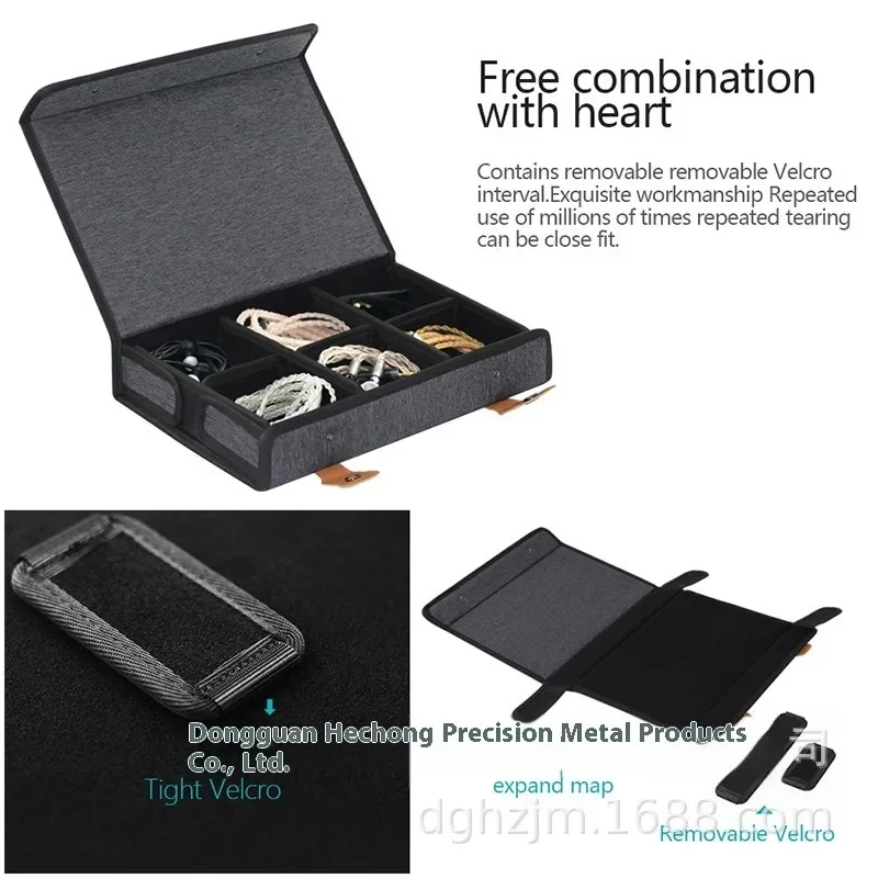 Multi Functional Digital Earphone DAP HiFi Player Cable Products Storage Bag Box Fabric Material Removable Compartments 4 Sizes