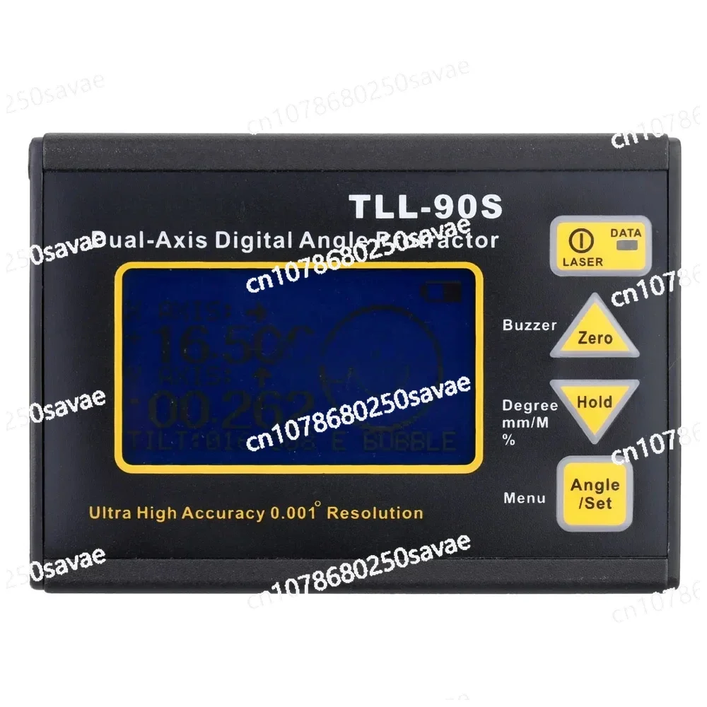 High Accuracy 0.005 TLL-90S Professinal Dual-axis LCD Digital Protractor Inclinometer Lase Level Tools Angle Meter