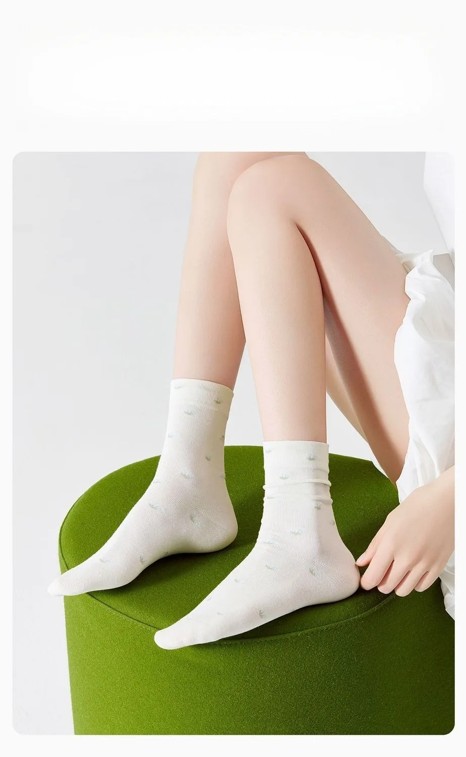 Neue Damen-Socken-Sets aus 100 % Baumwolle für Frühling, Herbst und Winter, mit Blumenmuster, mittellang, niedliche kurze Socken für Damen – Detail 11