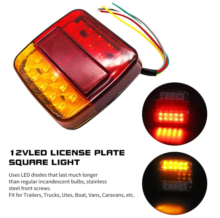 

1/2 шт. 12В светодиодные задние фонари, водонепроницаемые стоп-сигналы для грузовиков, прицепов, фургонов