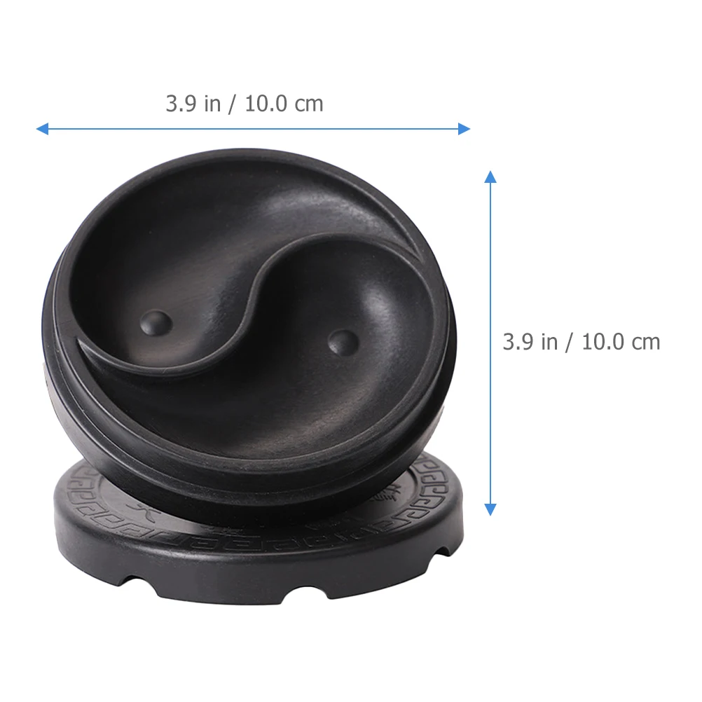 

2 Pcs Plastic Inkstone Tai Chi Bagua Durable Smooth Calligraphy Painting Accessory Creative Traditional Study Item Gift