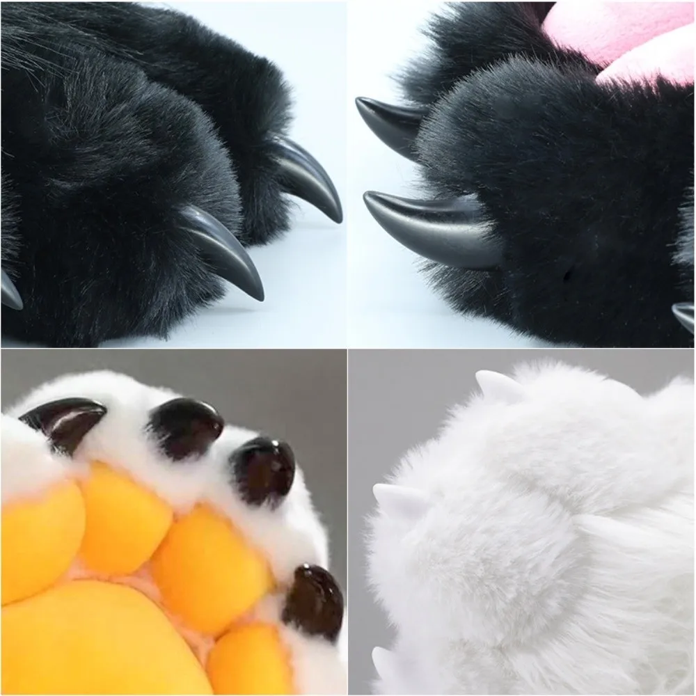 8pcs Multicolor Animal Fursuit Claws Accessories Epoxy Pointed/Obtuse Furry Claws Nails Handmade Cos Porps