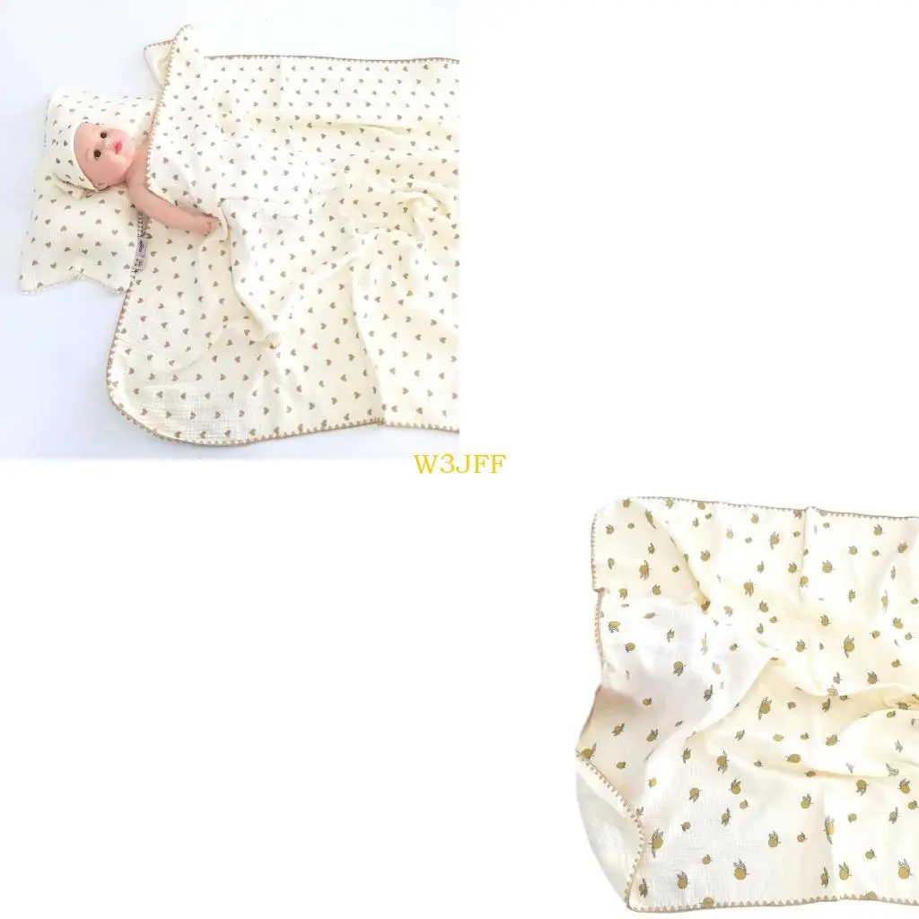 W3JF شاش القطن المحمول مع 4 طبقة للحيوانات حديثي الولادة والرضع الاستحمام