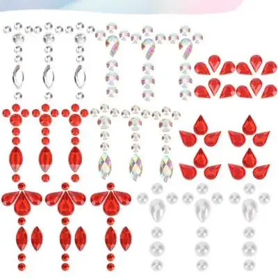 

7-листые женские украшения для лица, сверкающие наклейки для лица для фестиваля, Хэллоуина, маскарада, свадебной вечеринки, носимое тело