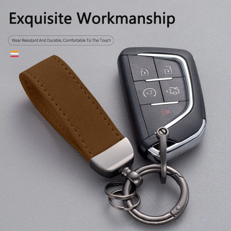 No LOGO Car PU Leather Key Chains Blank Laser Engrave Keychain Personalize Holder Vintage Keyring Auto Interior Accessories