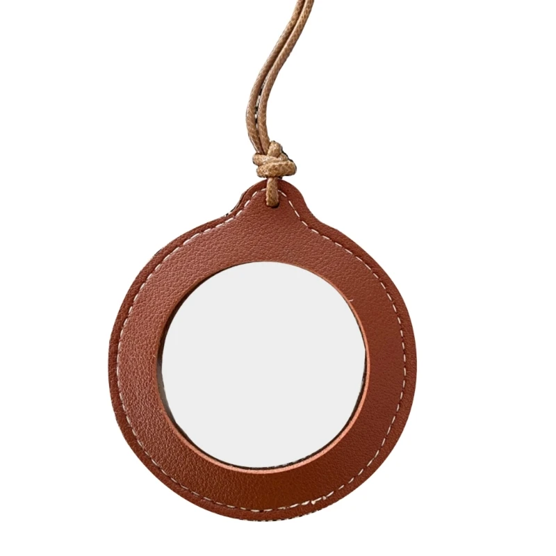 Leather Strap Necklace Handheld Mini Glass for Elderly Reading Aid