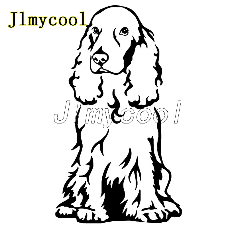 8,7*15 CM Cocker Spaniel pegatinas de perro para coche calcomanía de vinilo creativa estilo de coche decoración de camión pegatina negra/plateada