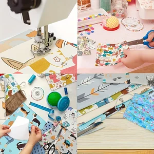 Pano de costura de algodão para DIY Handwork, animal bonito, borboleta, gato, cão padrão, quadrados para Quilting, Patchwork, 8pcs 12 principais vendas tecido estampa gato - №9