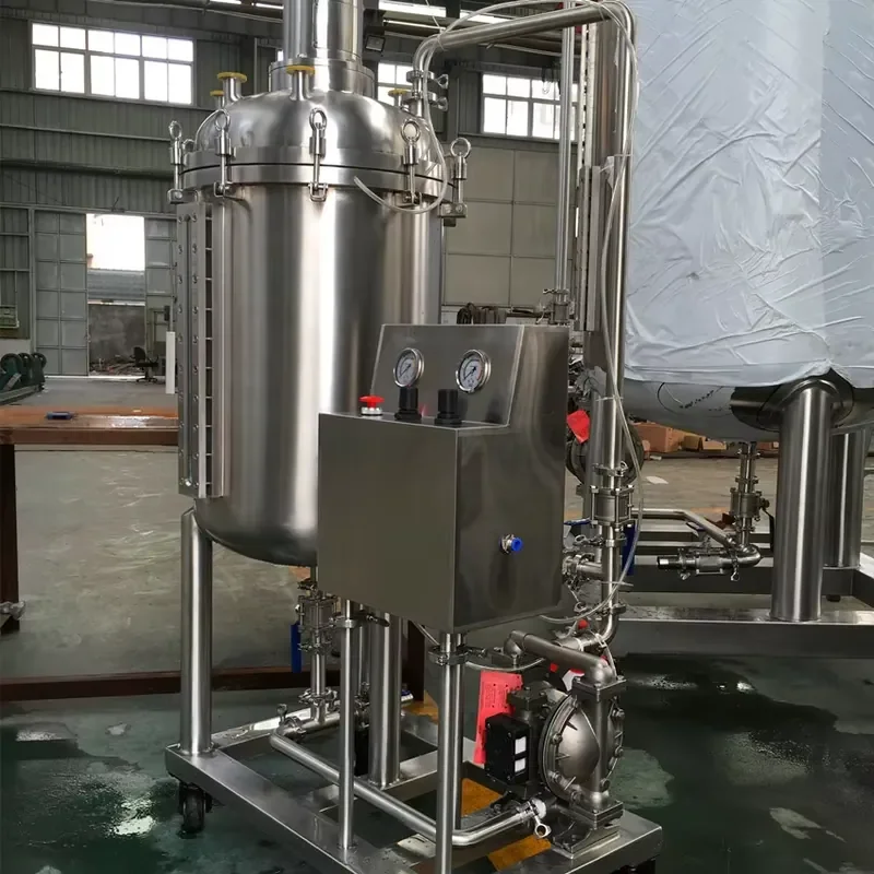 Movable Pneumatic Mixing Tank High Shear Batch Homogenizer Mixer 50L/120L/200L/300L/500L Capacities Pressure Vessel Tank