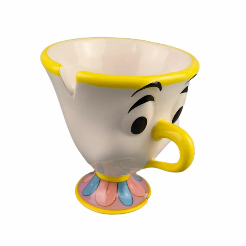 Teapot Mrs. Archie Cup Beauty and The Beast Teapot Gold-plated Plate Teacup Mrs. PottsChip