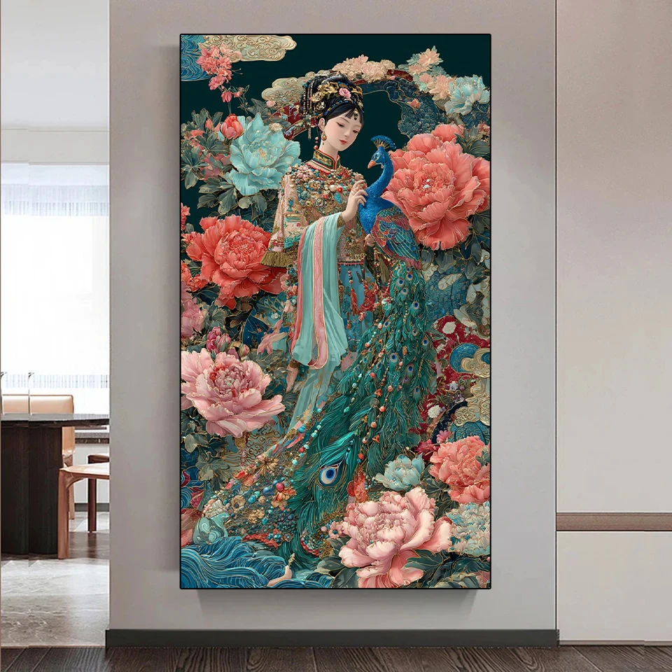 

DIY Art Diamond Painting Animal Bird Peacock Fairy Peony Mosaic Cross Embroidery Kit Rhinestone Inlay Gift Diamond Embroidery