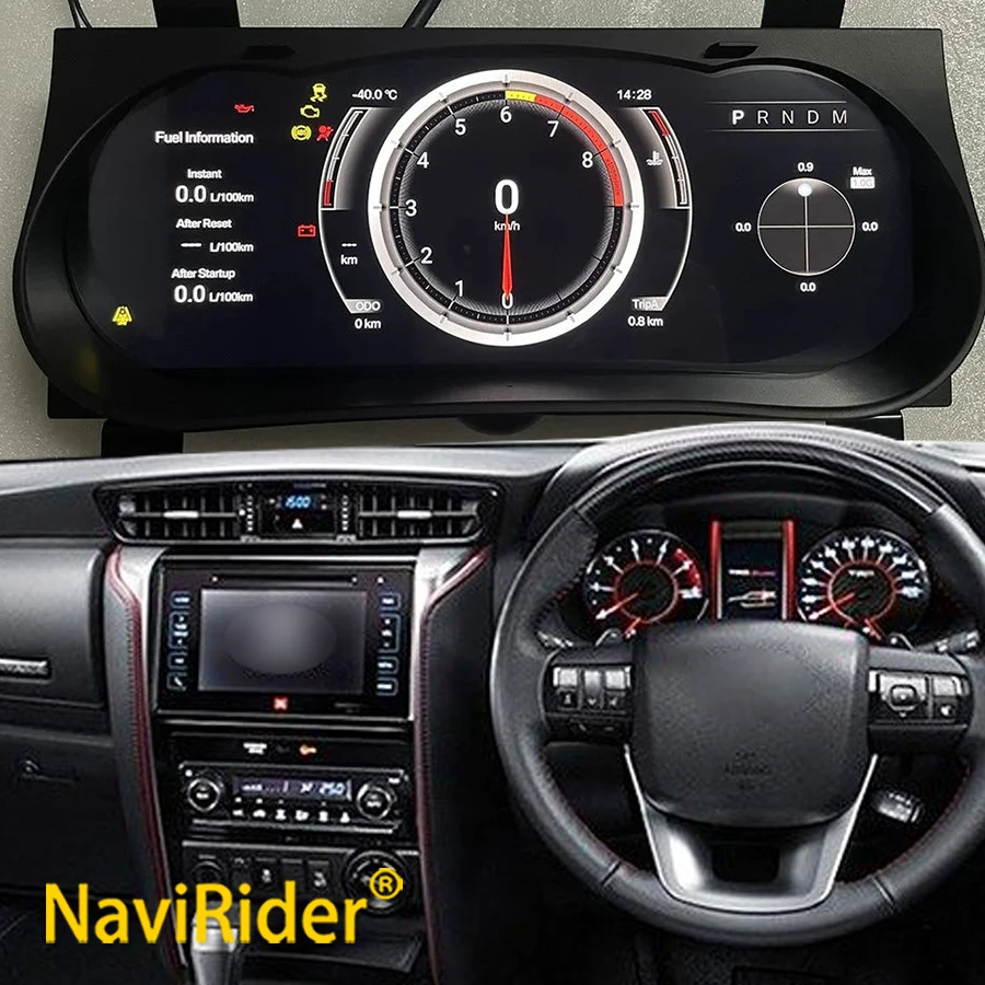 Y Digital Instrument Cluster For Toyota Hilux Vigo Fortuner 2016 2017 2018 2019 2020 2022 2023 2024 Linux Virtual SpeedOmeter